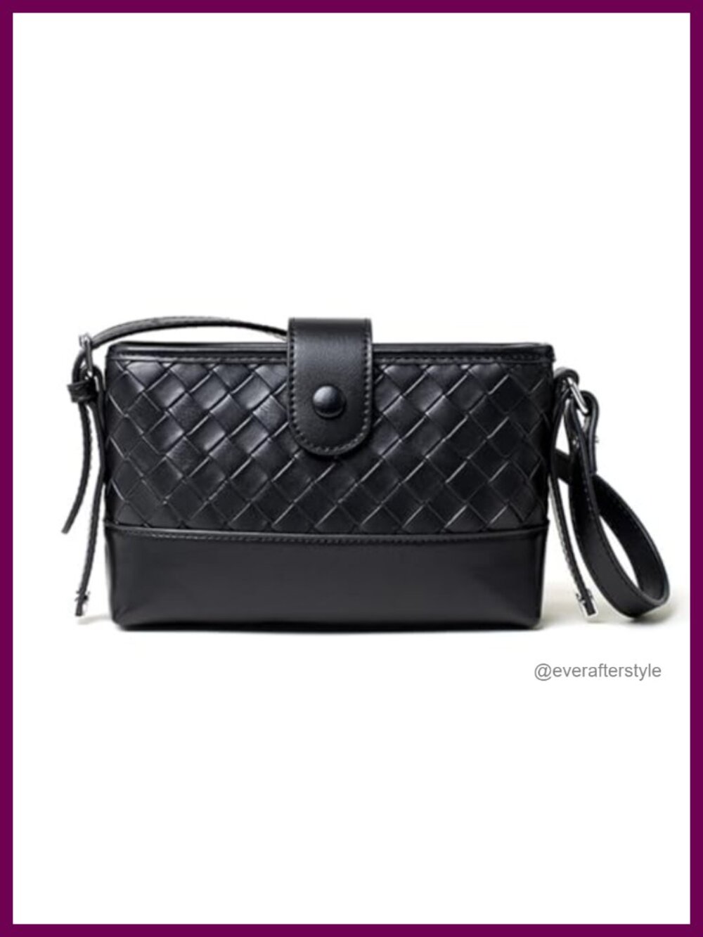 Woven Crossbody Bag Vegan Leather Mini Purse Phone Wallet Clutch